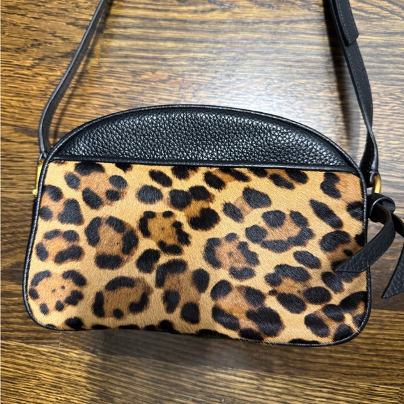 J. Crew Devon Camera Bag in Black and Brown Animal Print - Picture 2 of 6